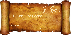 Filipp Zsigmond névjegykártya